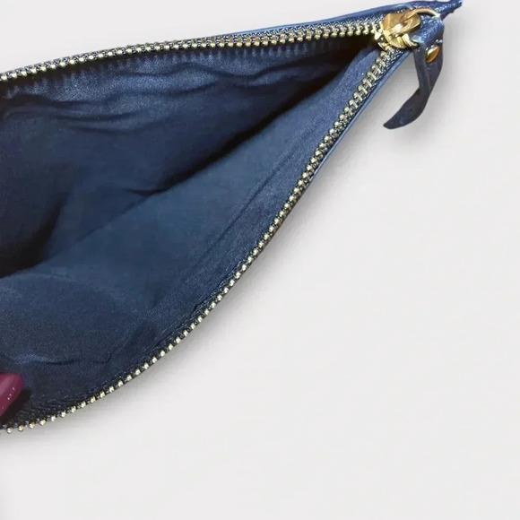 New PANDORA x Disney Mickey & Minnie Mouse Gold Navy Blue Wristlet Pouch Magical - Picture 7 of 12